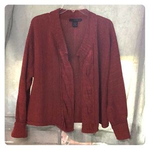 Cardigan Sweater by Calvin Klein Jeans. Rust sz LG